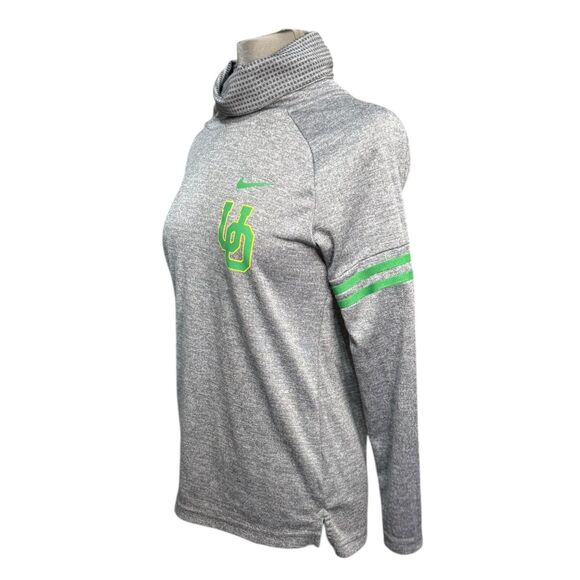 Nike Oregon Ducks Women's Pullover Gray Funnel Neck Long Sleeve Lightweight XS - Picture 4 of 10